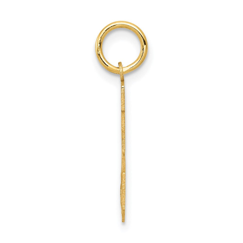 14K Gelbgold 14K Klein Satiniert Zahl 25 Charm
