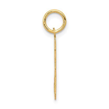 14K Gelbgold 14K Klein Satiniert Zahl 25 Charm