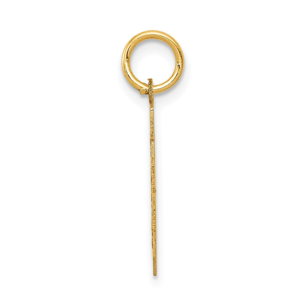 14K Gelbgold 14K Klein Satiniert Zahl 30 Charm
