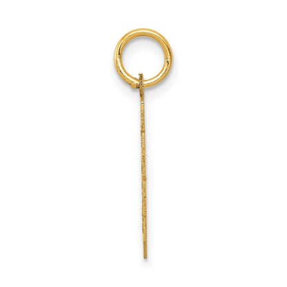 14K Gelbgold 14K Klein Satiniert Zahl 30 Charm