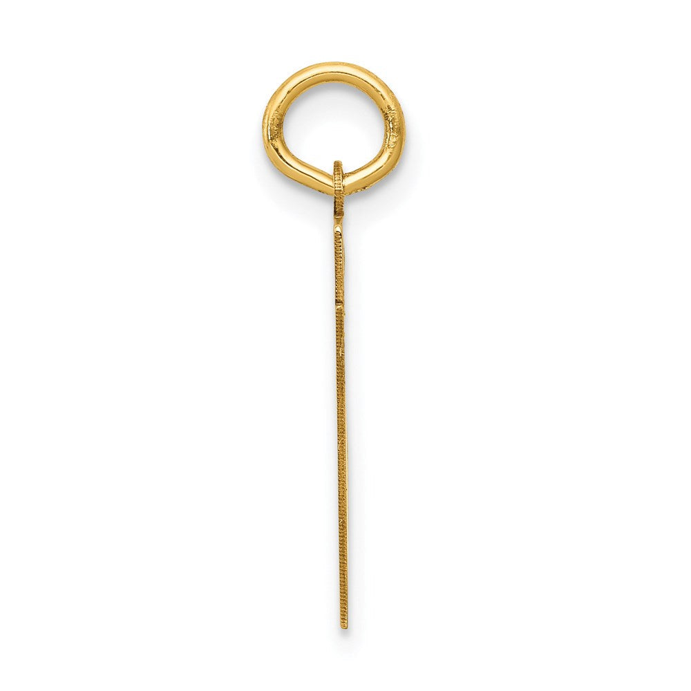 14K Gelbgold Klein Satiniert Zahl 31 Charm