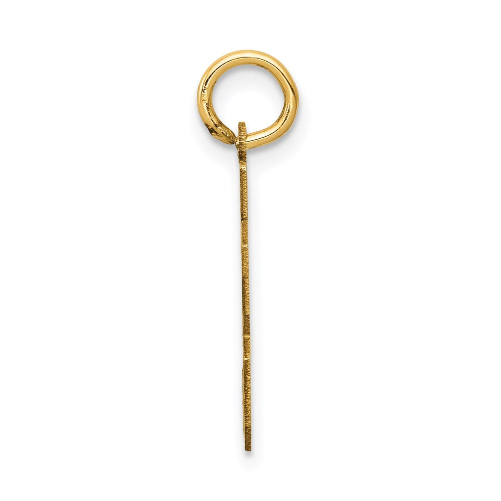 14K Gelbgold 14K Klein Satiniert Zahl 33 Charm