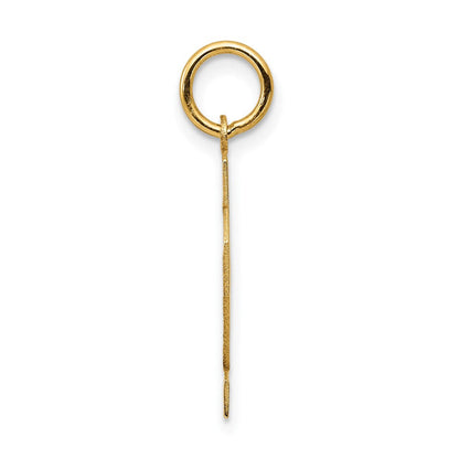 14K Gelbgold Klein Satiniert Zahl 42 Charm