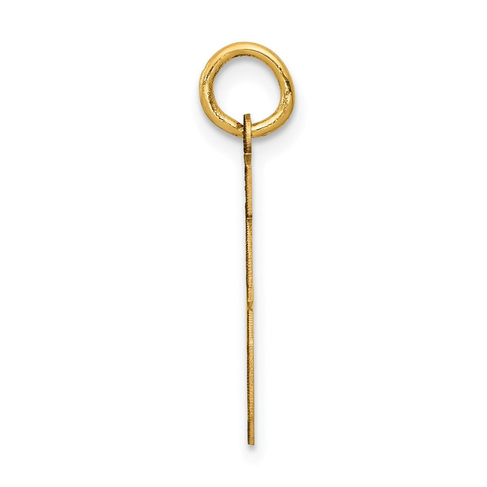 14K Gelbgold Klein Satiniert Zahl 46 Charm