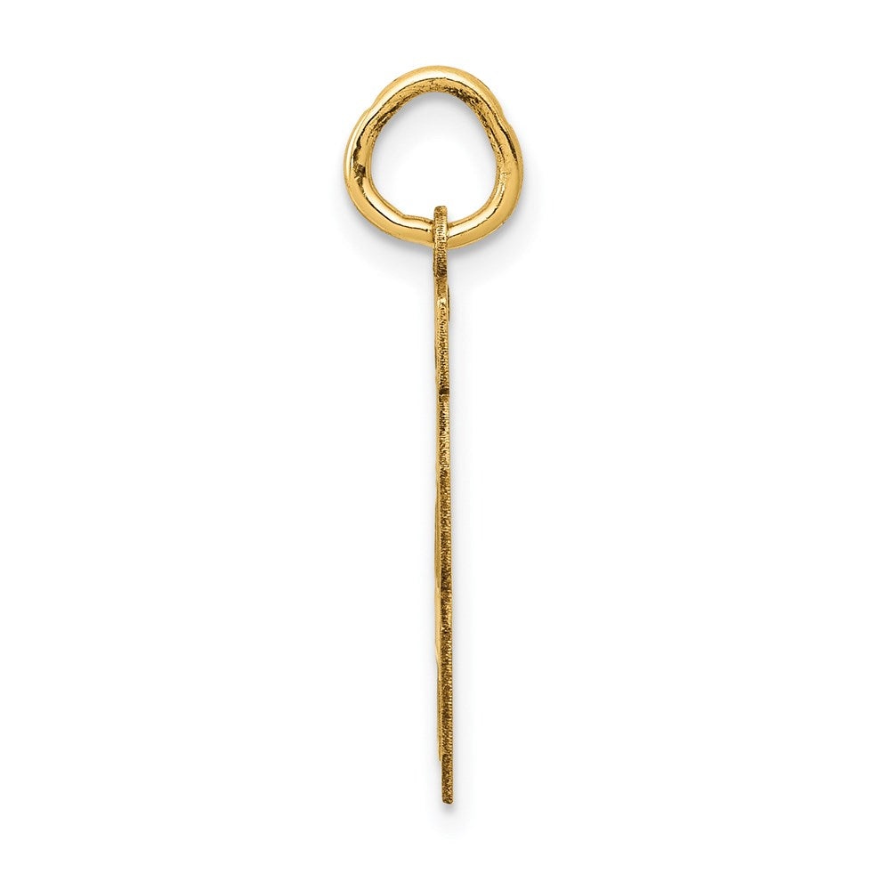 14K Gelbgold Klein Satiniert Zahl 48 Charm
