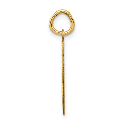 14K Gelbgold Klein Satiniert Zahl 48 Charm