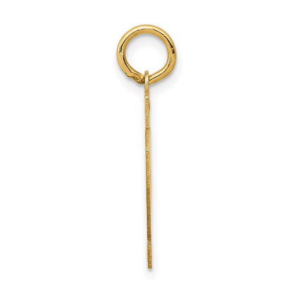 14K Gelbgold Klein Satiniert Zahl 62 Charm
