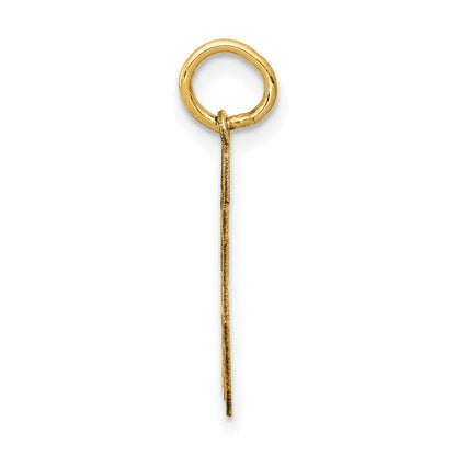 14K Gelbgold 14K Klein Satiniert Zahl 65 Charm