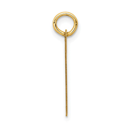 14K Gelbgold Klein Satiniert Zahl 67 Charm