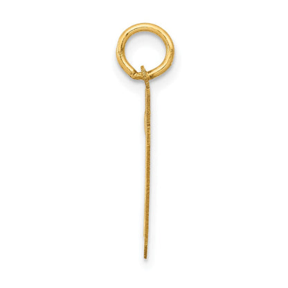 14K Gelbgold Klein Satiniert Zahl 79 Charm