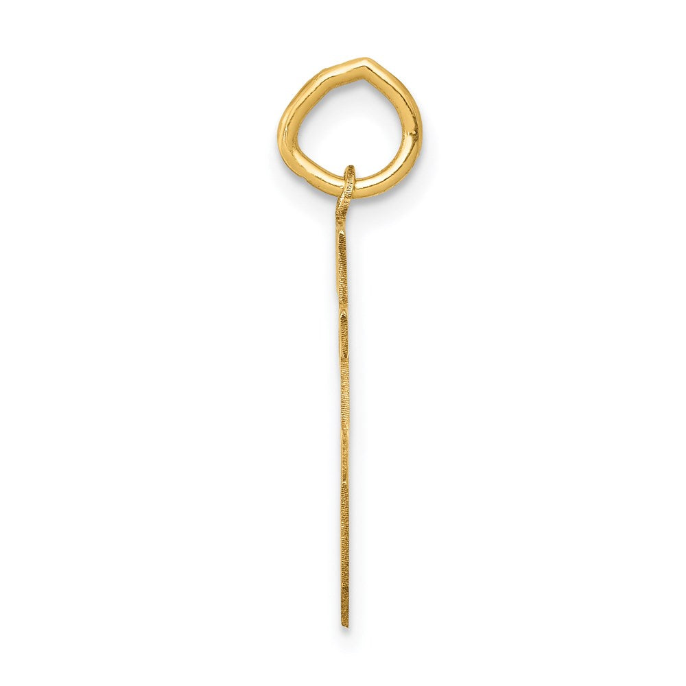 14K Gelbgold Klein Satiniert Zahl 85 Charm