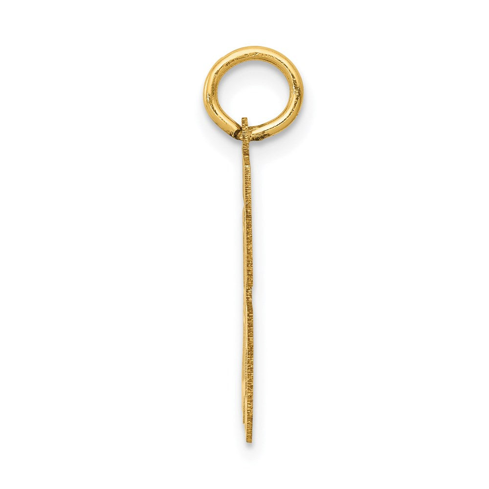 14K Gelbgold Klein Satiniert Zahl 86 Charm