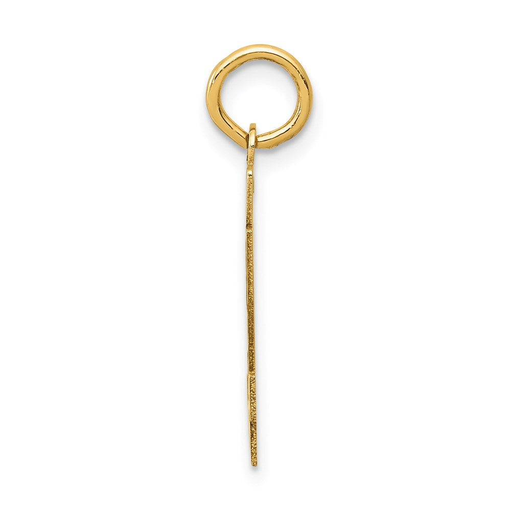 14K Gelbgold Klein Satiniert Zahl 94 Charm