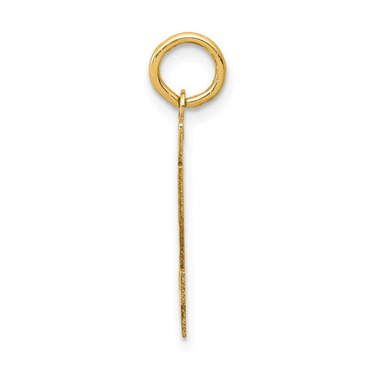 14K Gelbgold Klein Satiniert Zahl 94 Charm