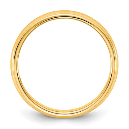 10K Gelbgold Ring, 4,5 mm, Milgrain, halbrund, Größe 8