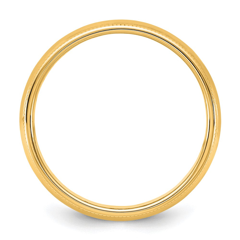 10K Gelbgold 5,5mm Milgrain-Halbrund-Ring, Größe 9