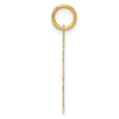14K Gelbgold Schlicht Poliert Klein Junge Charm