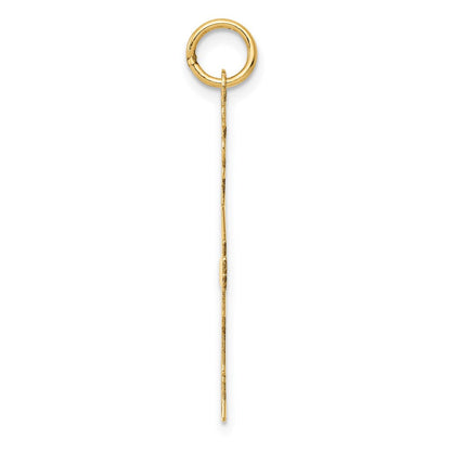 Großer polierter Junge-Charm aus 14K Gelbgold
