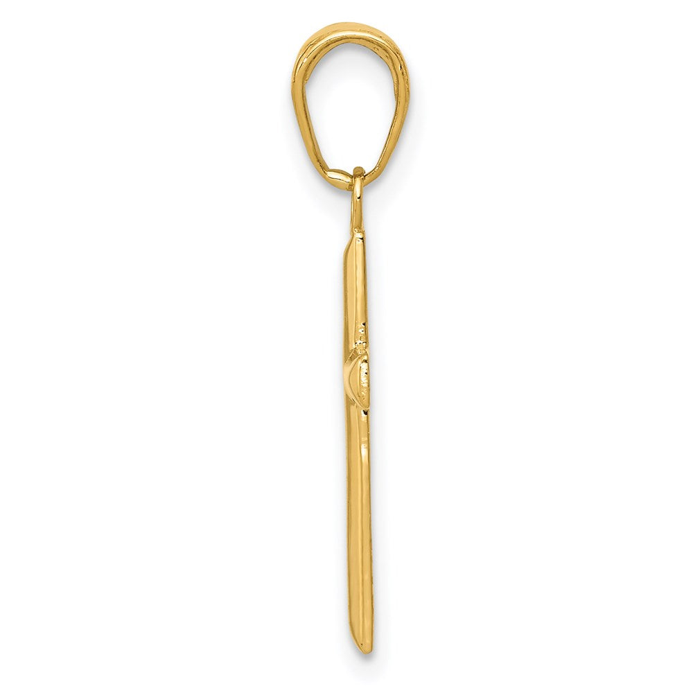 14K Gelbgold Klein Kreuz Anhänger