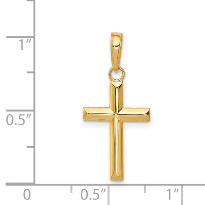 14K Gelbgold Klein Kreuz Anhänger