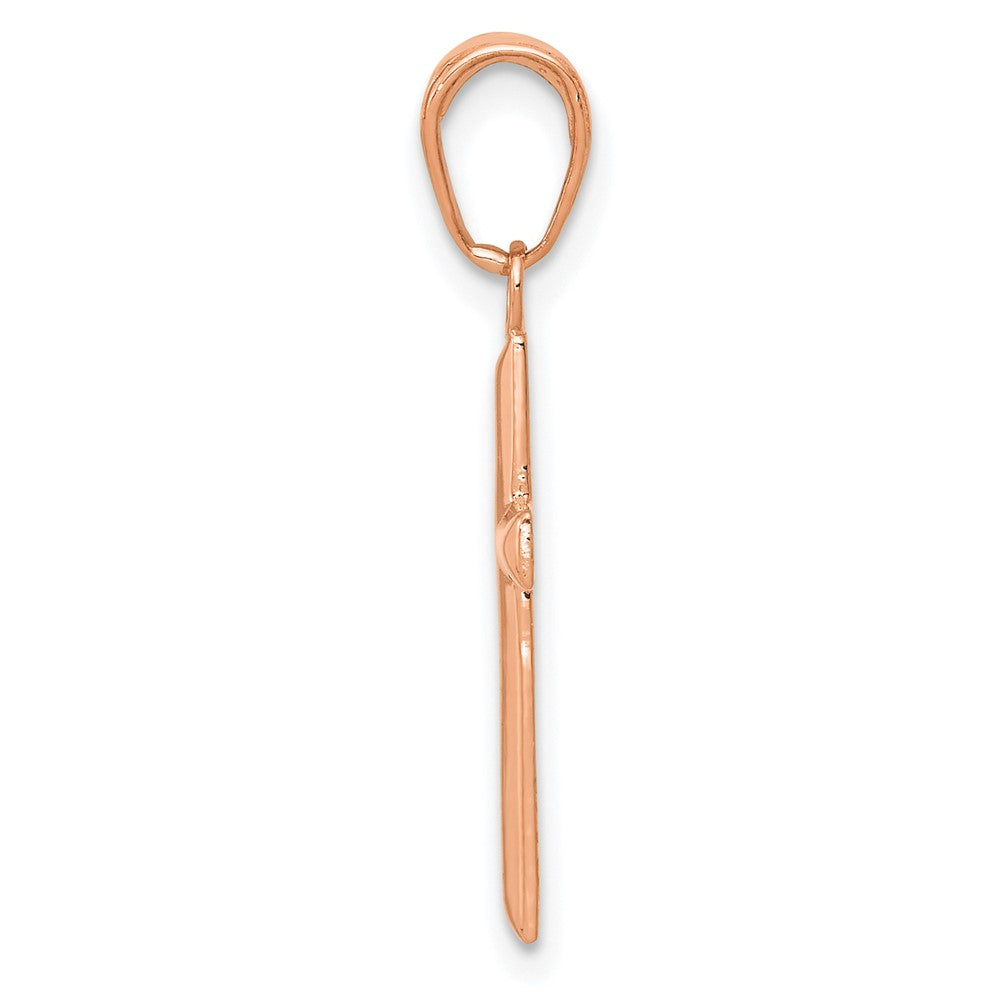 14K Roségold Klein Kreuz Anhänger