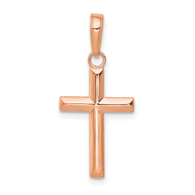 14K Roségold Klein Kreuz Anhänger