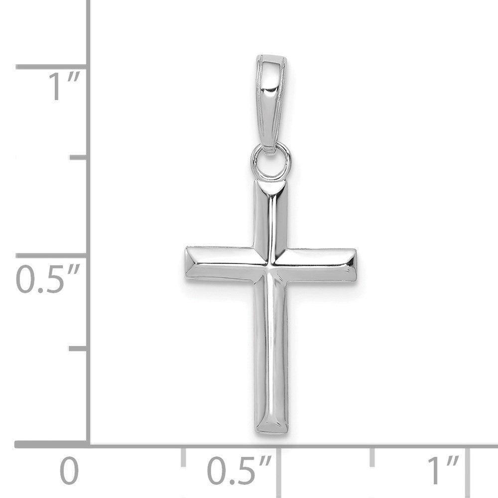14K Weißgold Klein Kreuz Anhänger