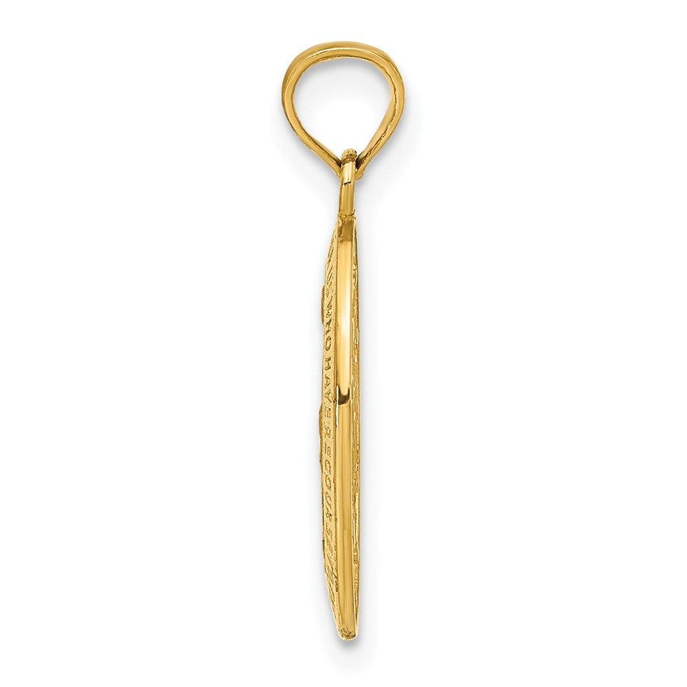 14K Gelbgold Wunderbare Medaille Anhänger