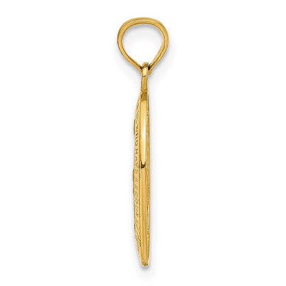 14K Gelbgold Wunderbare Medaille Anhänger