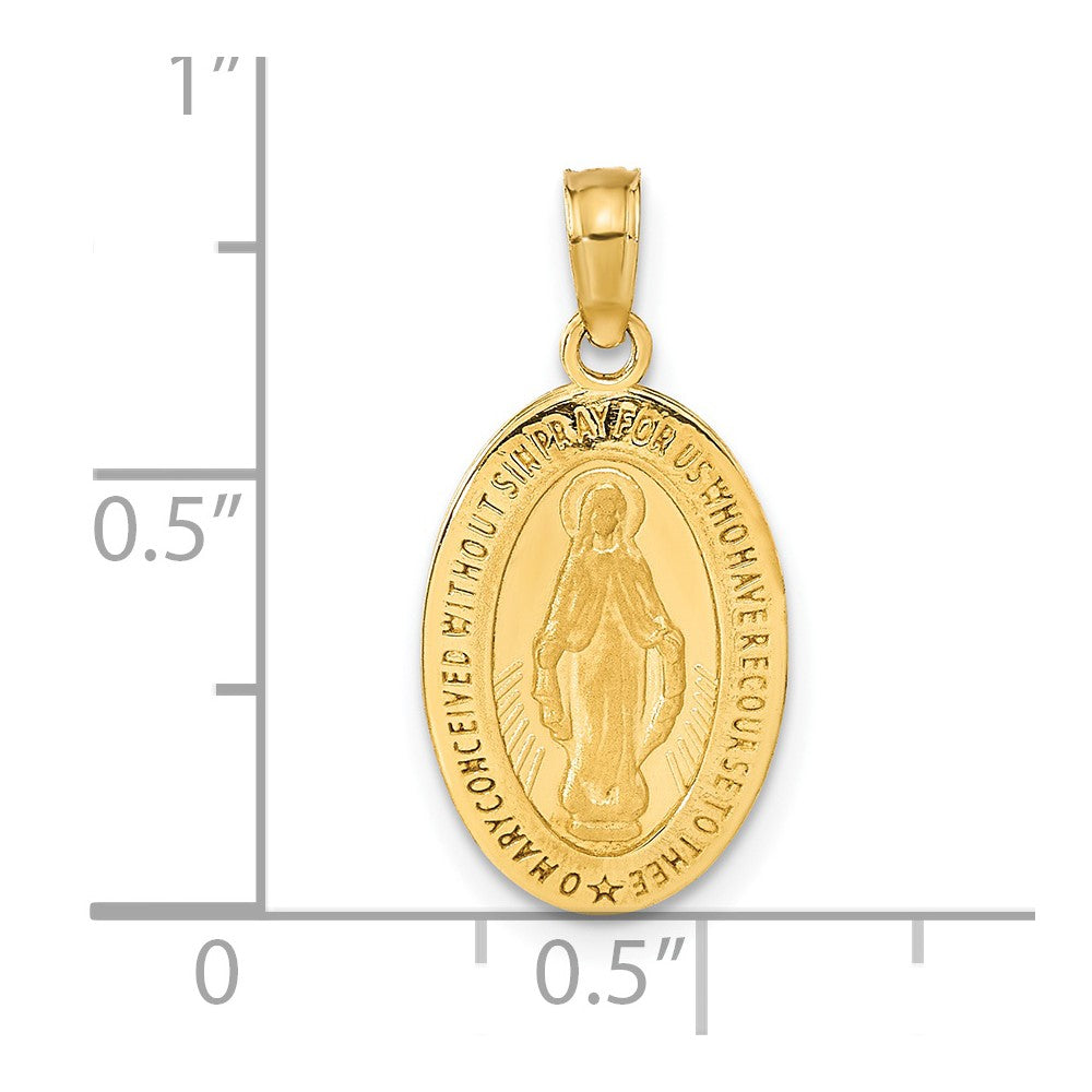 14K Gelbgold Wunderbare Medaille Anhänger