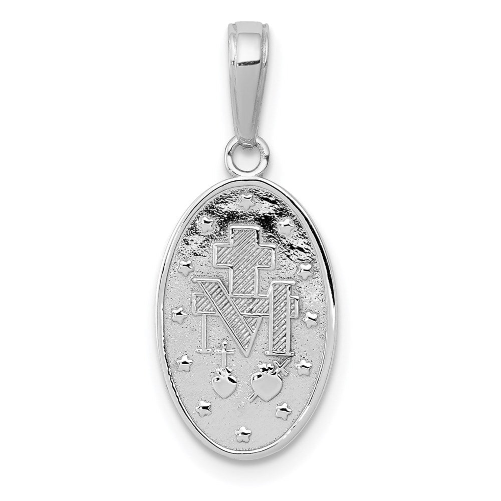 14K Weißgold Anhänger Wundertätige Medaille