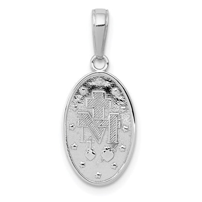 14K Weißgold Anhänger Wundertätige Medaille