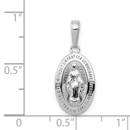 14K Weißgold Anhänger Wundertätige Medaille
