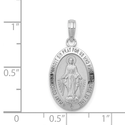 14K Weißgold Anhänger Wundertätige Medaille