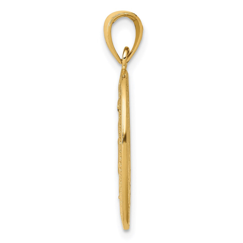 14K Gelbgold Wunderbare Medaille Anhänger