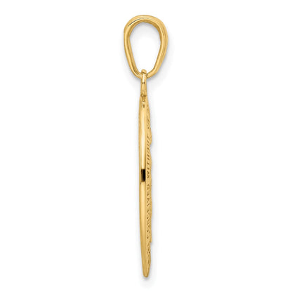 14K Gelbgold Anhänger mit rot emaillierter Wundertätiger Medaille