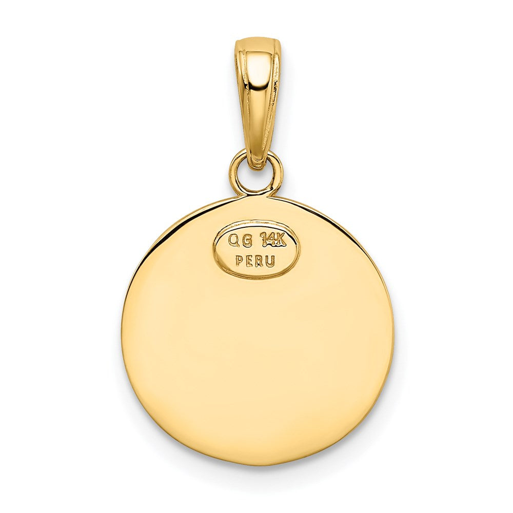 14K Gelbgold Sankt Christopherus Medaille Charm