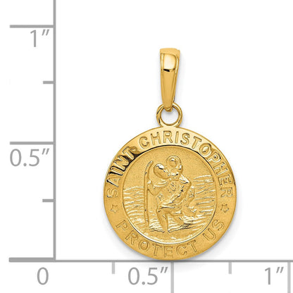 14K Gelbgold Sankt Christopherus Medaille Charm