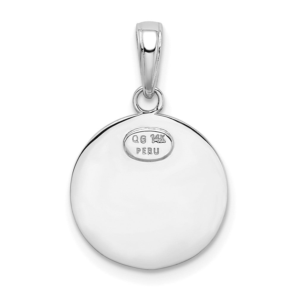 14K Weißgold Sankt-Christophorus-Medaille-Charm