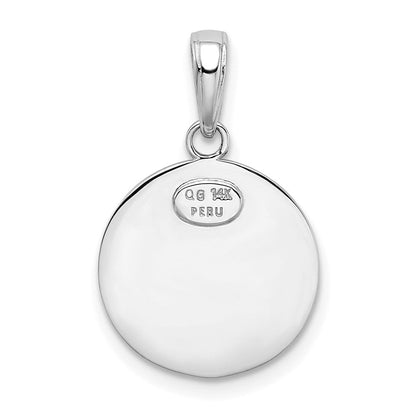 14K Weißgold Sankt-Christophorus-Medaille-Charm