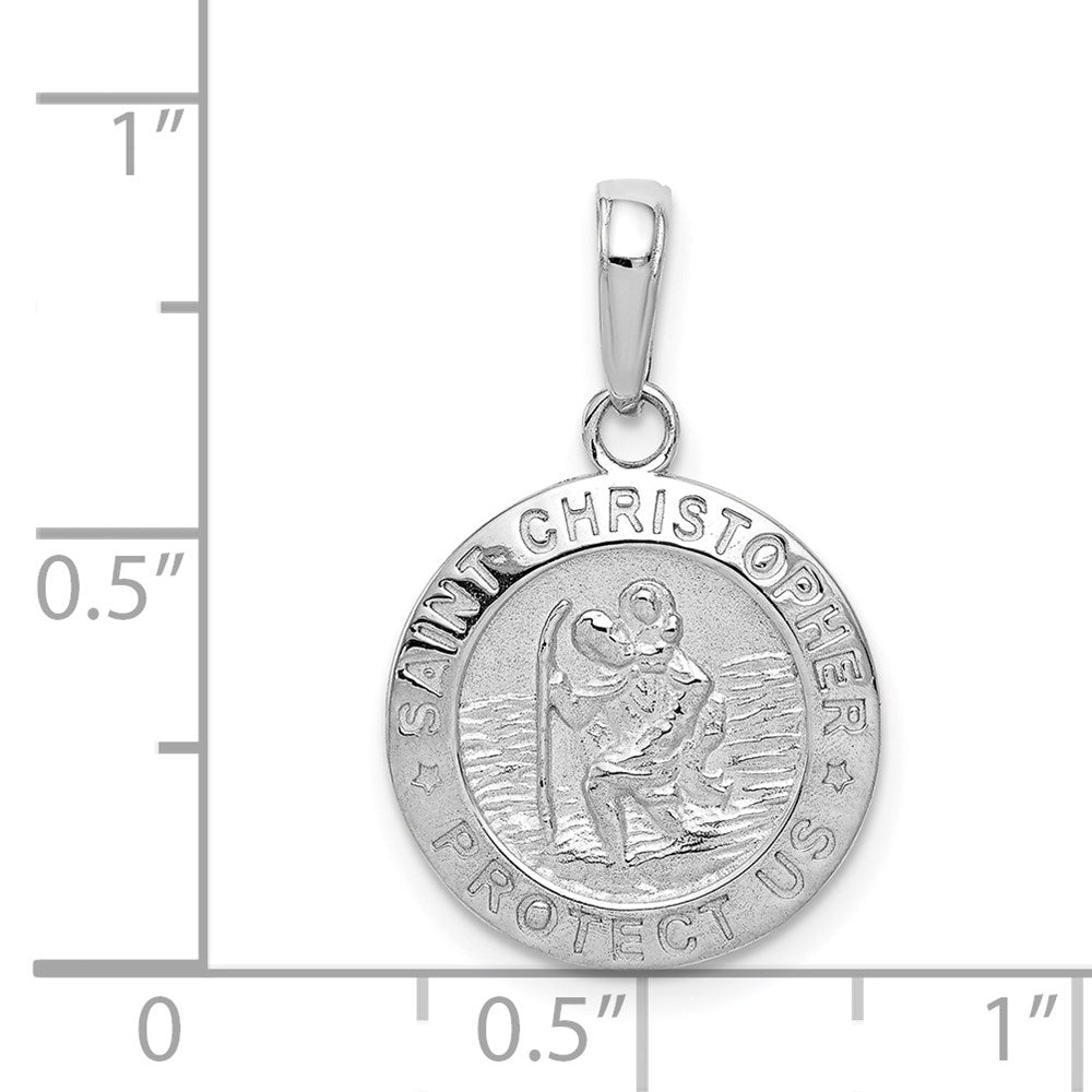 14K Weißgold Sankt-Christophorus-Medaille-Charm