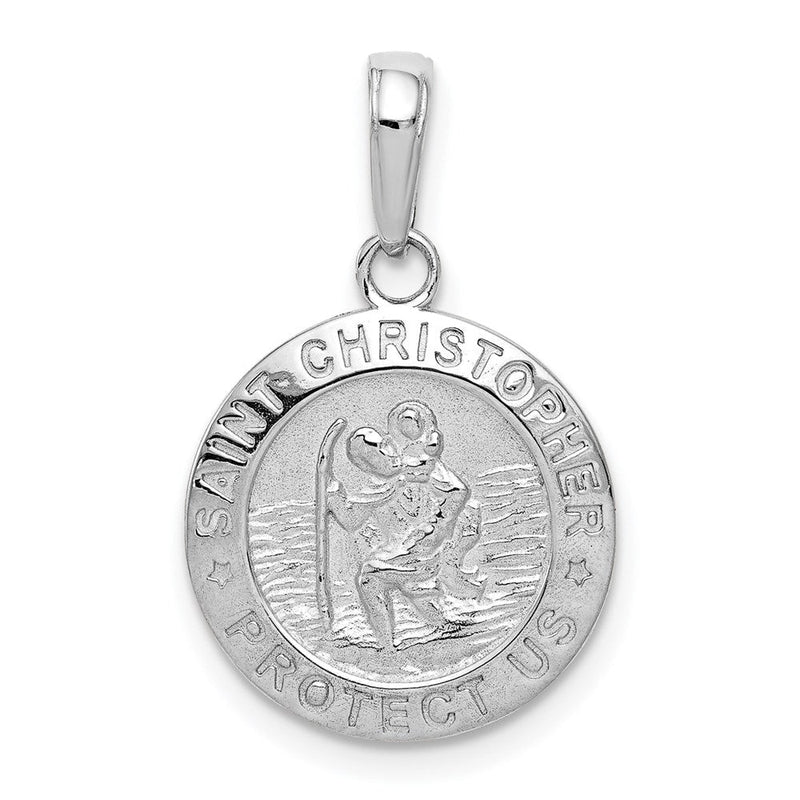 14K Weißgold Sankt-Christophorus-Medaille-Charm