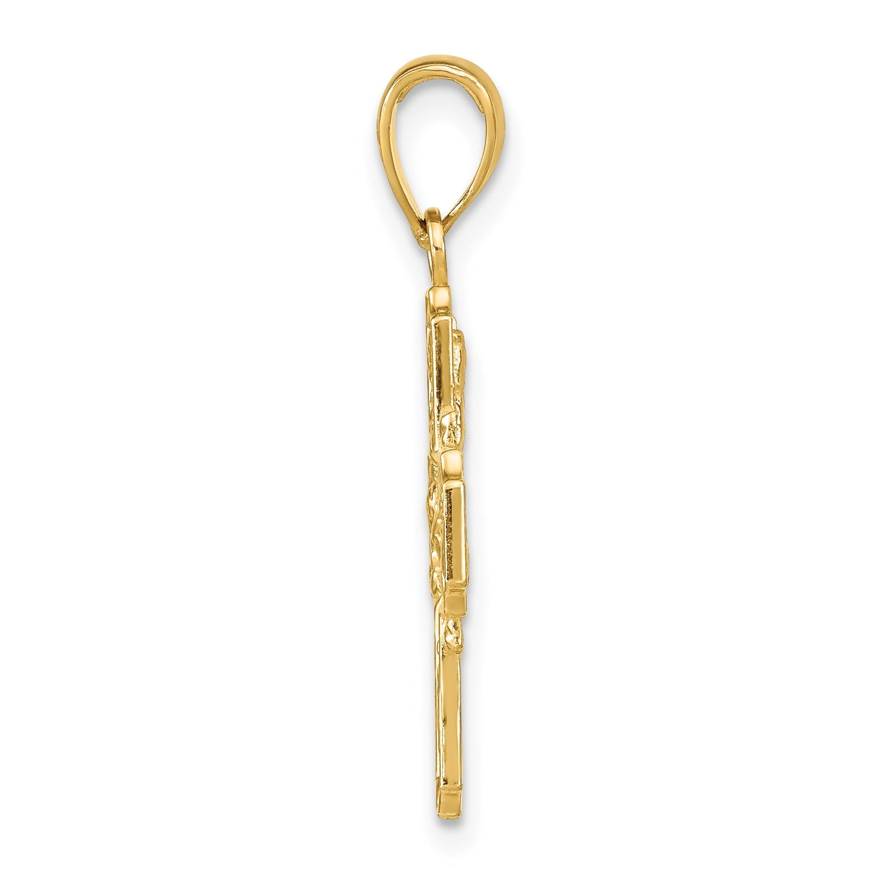 14K Gelbgold 4-Wege-Medaillon-Anhänger