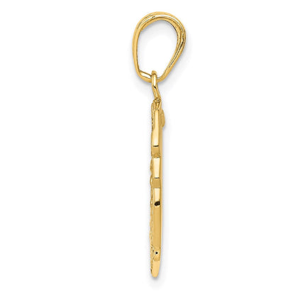 14K Gelbgold Sankt-Michael-Medaille-Abzeichen-Anhänger