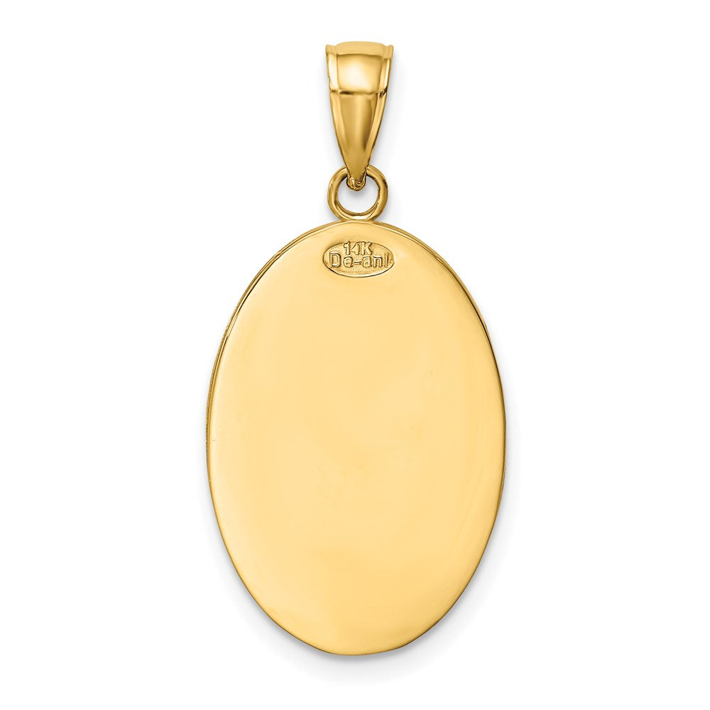 14K Gelbgold Sankt-Christopherus-Medaille-Anhänger