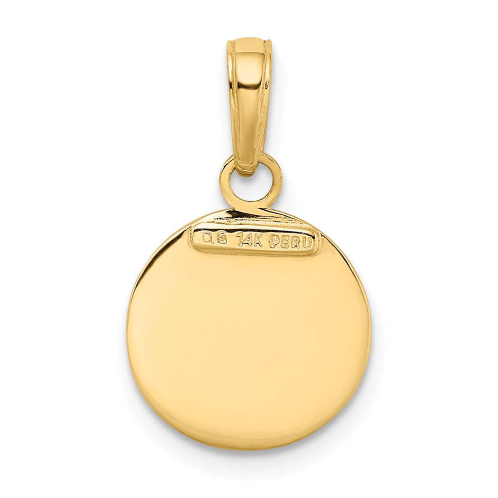 14K Gelbgold Saint Christopher Medaille Charm