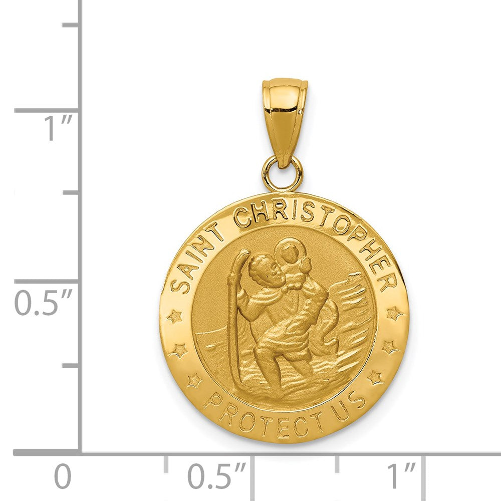 14k Gelbgold Anhänger mit Christophorus-Medaille
