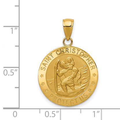 14k Gelbgold Anhänger mit Christophorus-Medaille