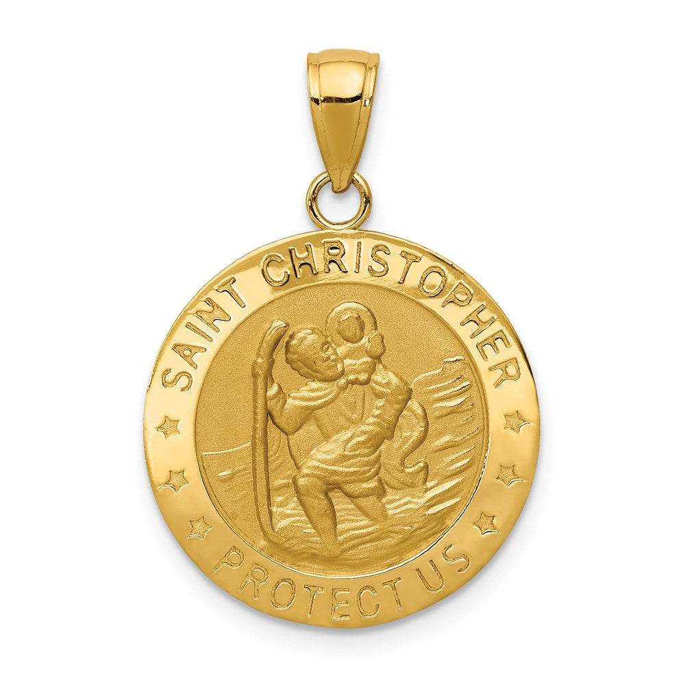 14k Gelbgold Anhänger mit Christophorus-Medaille