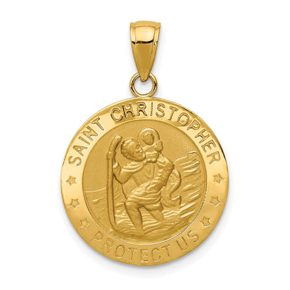 14k Gelbgold Anhänger mit Christophorus-Medaille